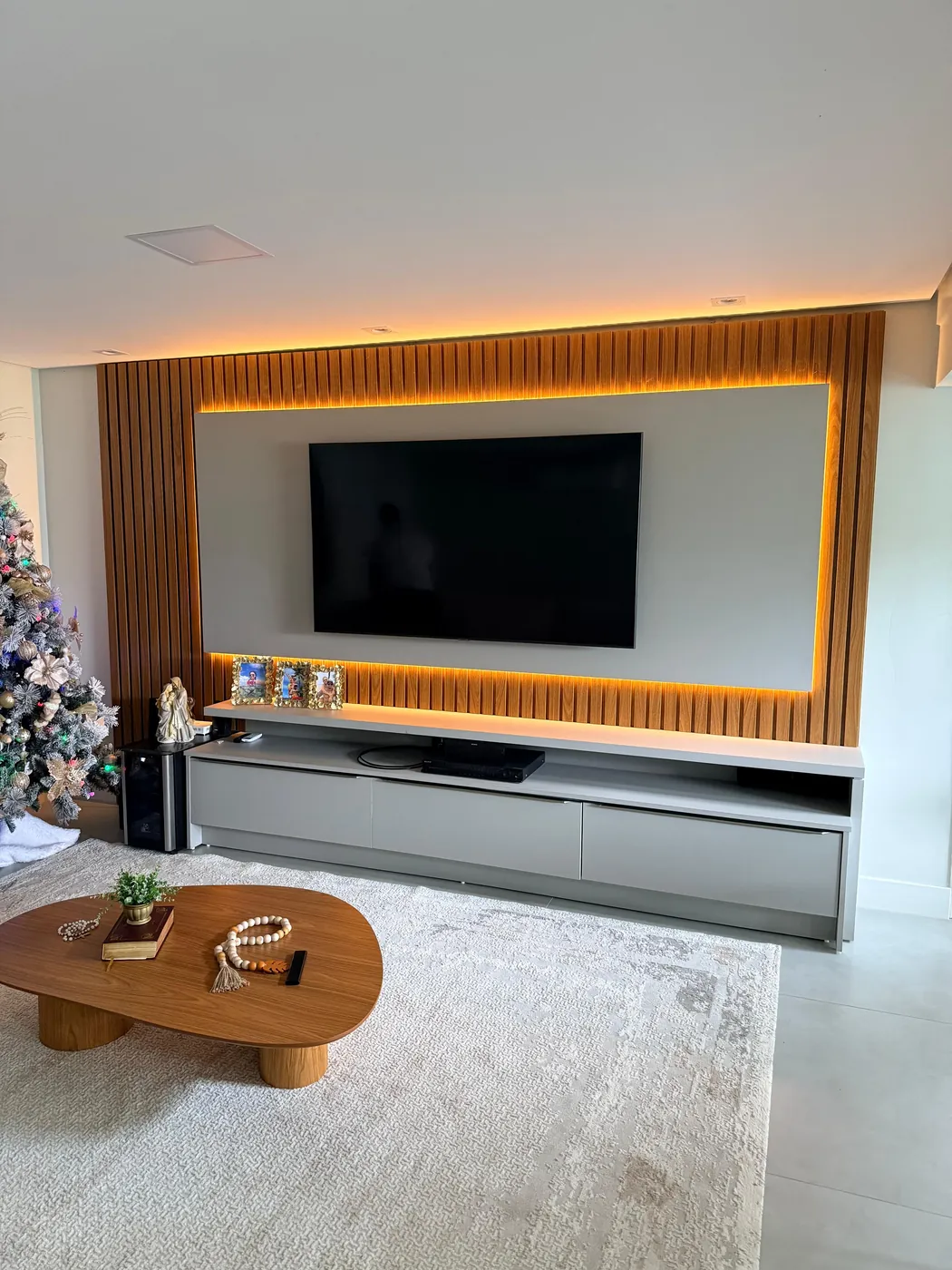 Painel de TV com fita de LED